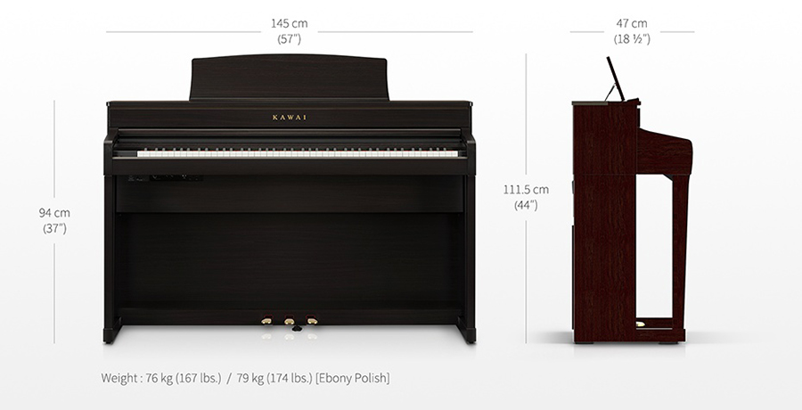 Hình ảnh đàn piano kawai ca79 tại Music City
