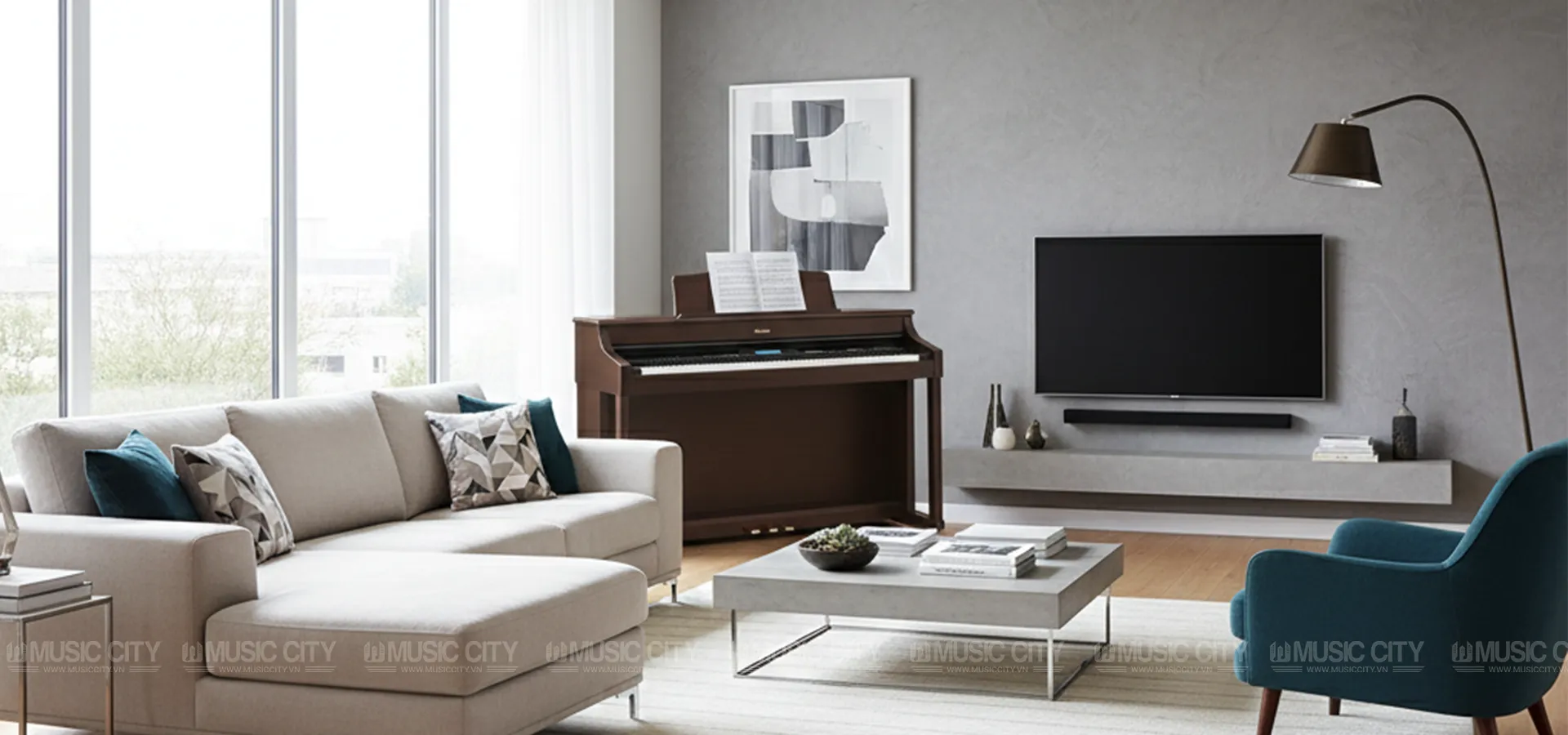 Hình ảnh Đàn Piano Roland KR575 tại Music City dan-piano-roland-kr575-musiccity